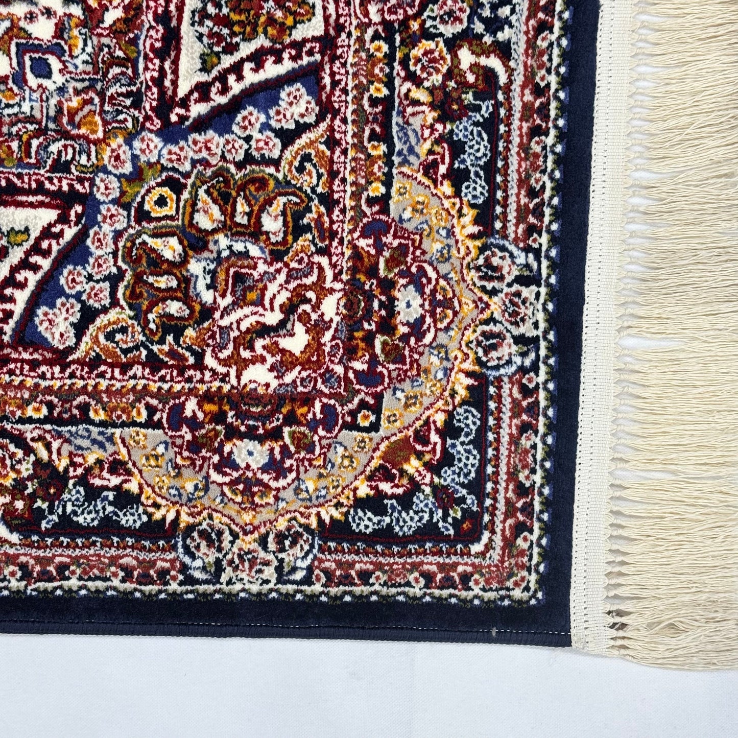 5 ft x 8 ft Navy Persian 700 Reed Acrylic Rug, Tabriz Medallion Carpet