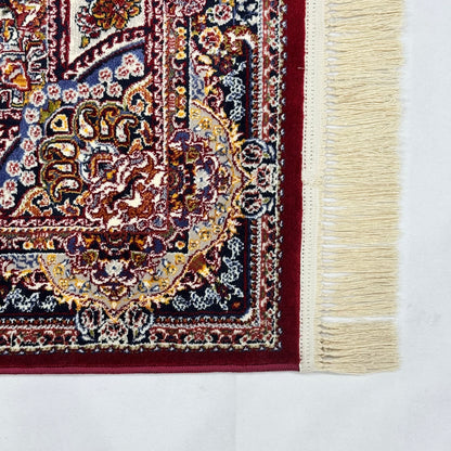 5 ft x 8 ft Red Persian 700 Reed Acrylic Rug, Tabriz Medallion Carpet