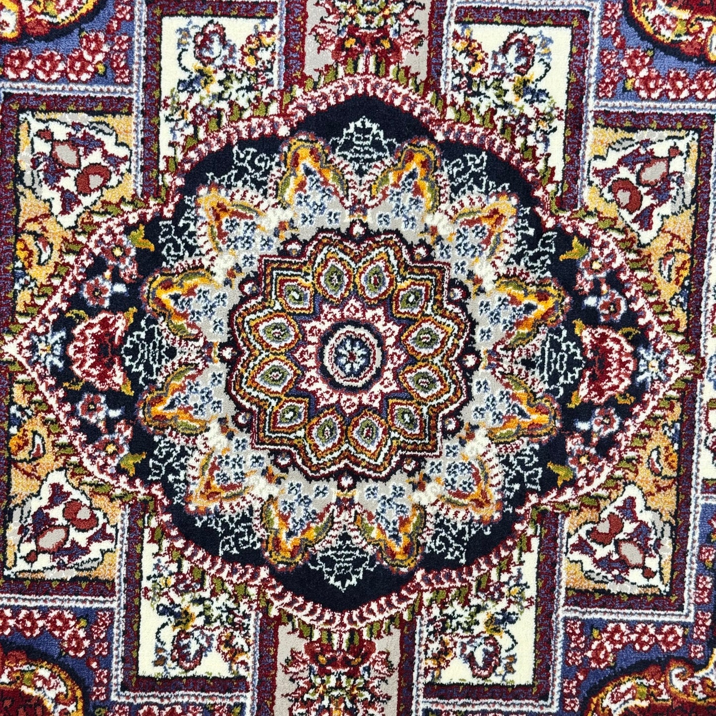 5 ft x 8 ft Red Persian 700 Reed Acrylic Rug, Tabriz Medallion Carpet