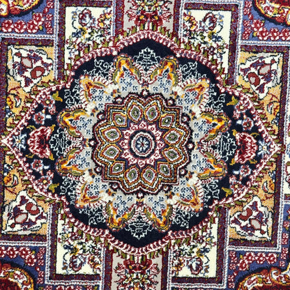 5 ft x 8 ft Red Persian 700 Reed Acrylic Rug, Tabriz Medallion Carpet