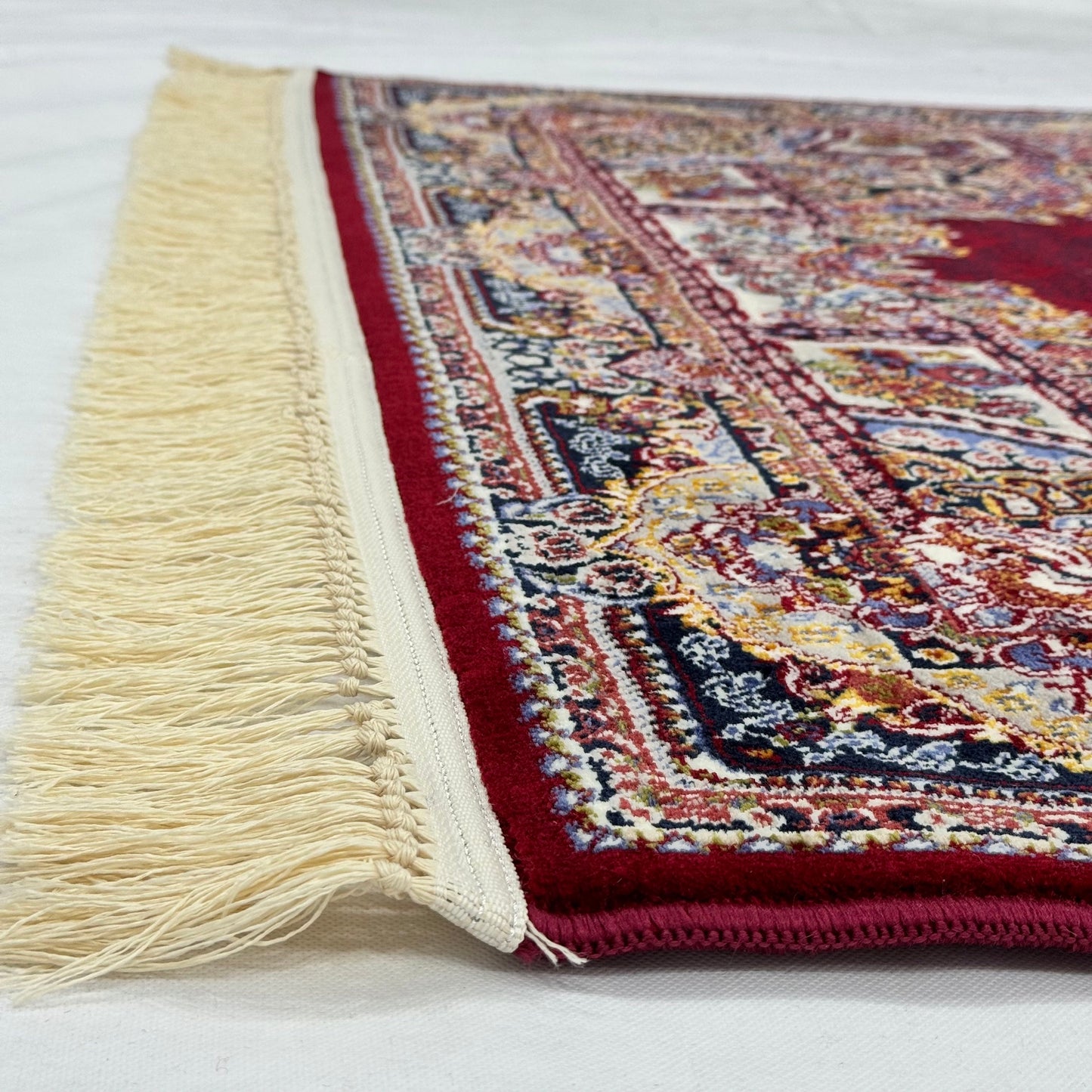 5 ft x 8 ft Red Persian 700 Reed Acrylic Rug, Tabriz Medallion Carpet