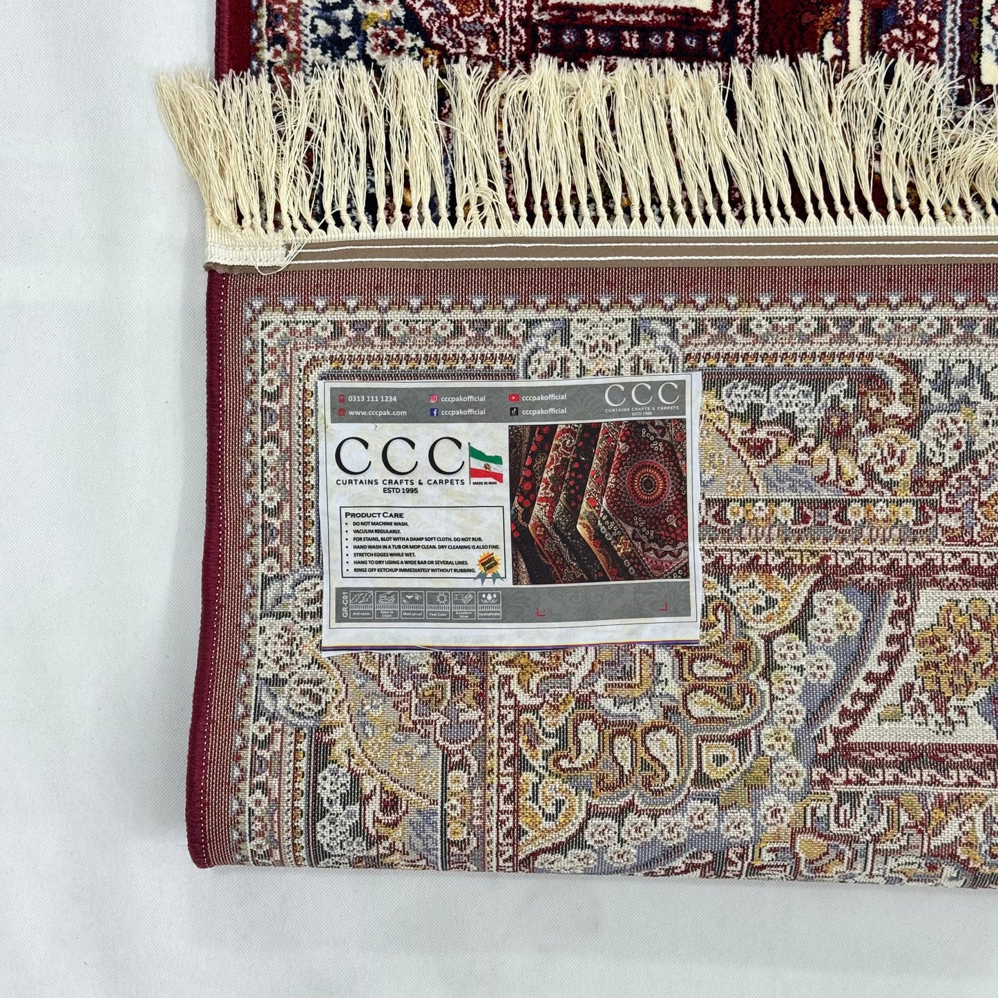 5 ft x 8 ft Red Persian 700 Reed Acrylic Rug, Tabriz Medallion Carpet