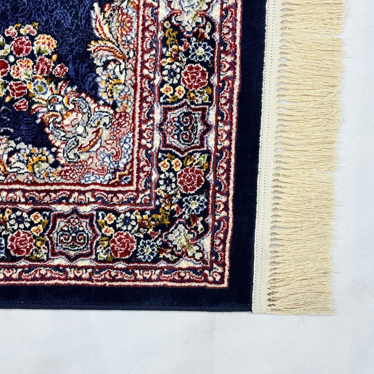 5 ft x 8 ft Navy Persian 700 Reed Acrylic Rug, Isfahan Medallion Carpet