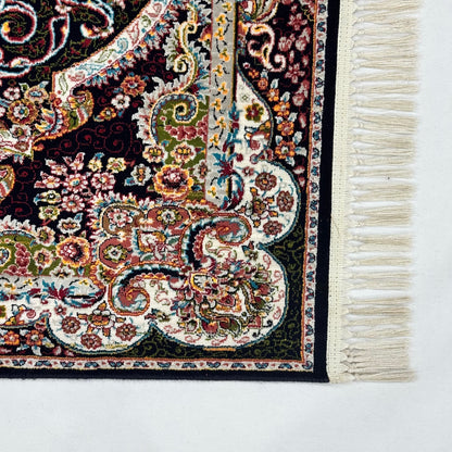 Persian Medallion Rug 4 ft x 6 ft | Burgundy & Teal | 700 Reed Acrylic