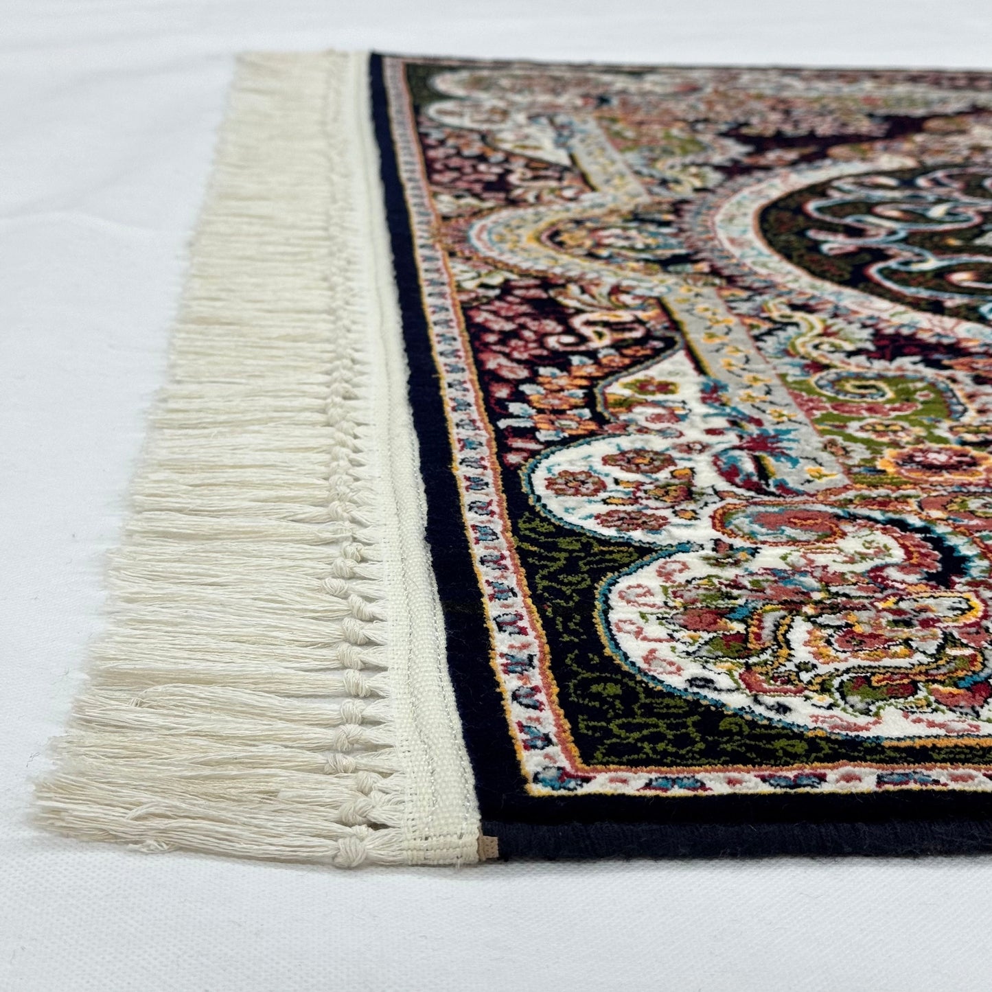 Persian Medallion Rug 4 ft x 6 ft | Burgundy & Teal | 700 Reed Acrylic