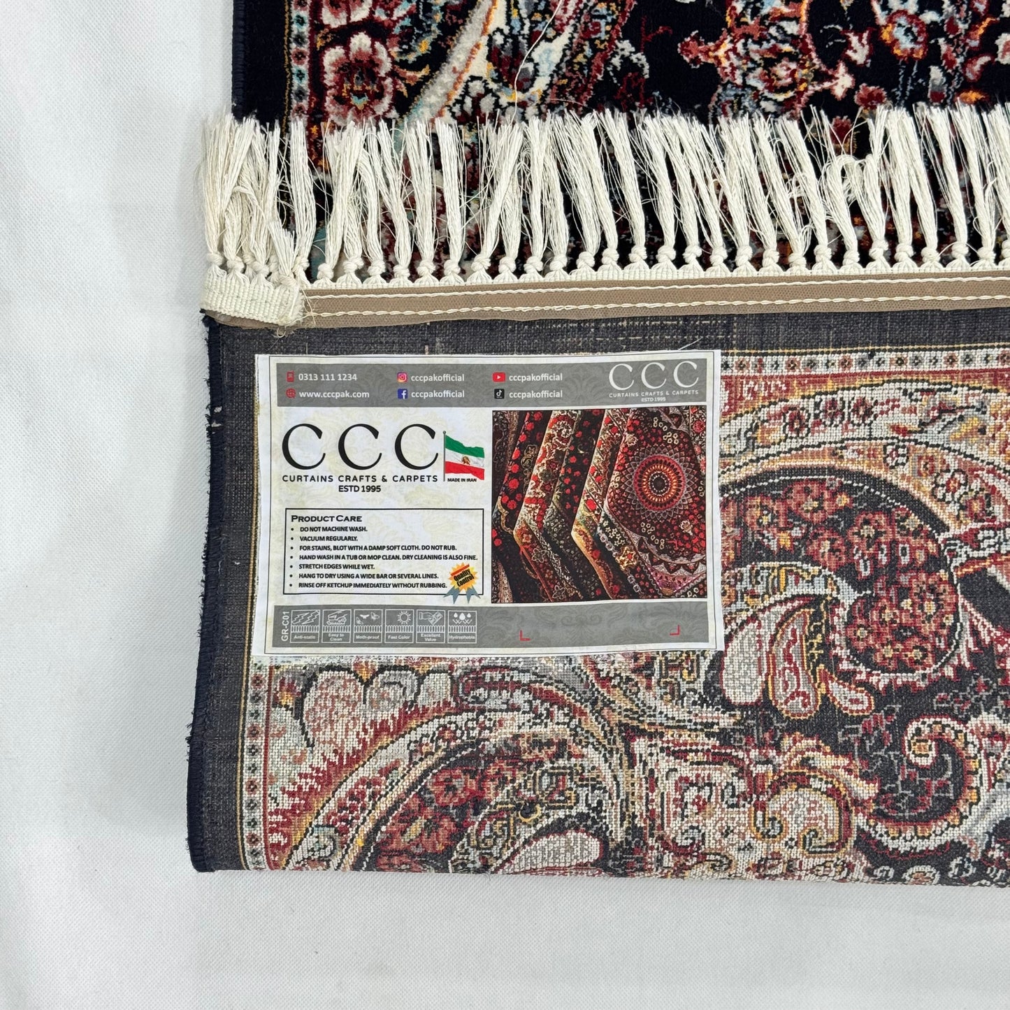 4 ft x 6 ft Persian Acrylic Rug, 700 Reed Machine-Made Carpet