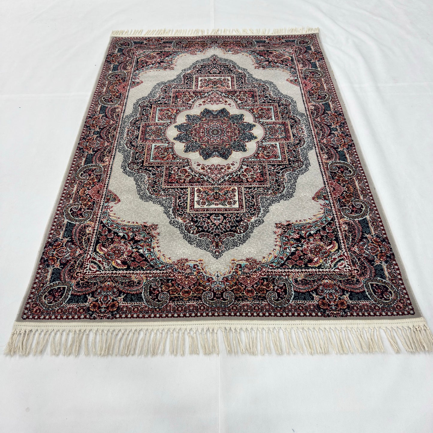 4 ft x 6 ft Persian Acrylic Rug | 700 Reed Floral Medallion Carpet