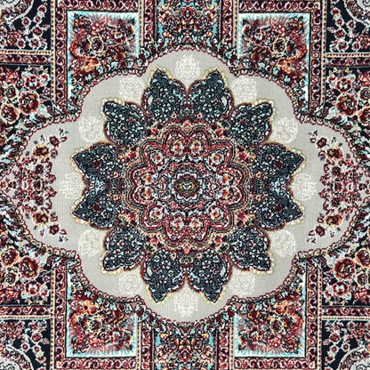 4 ft x 6 ft Persian Acrylic Rug | 700 Reed Floral Medallion Carpet