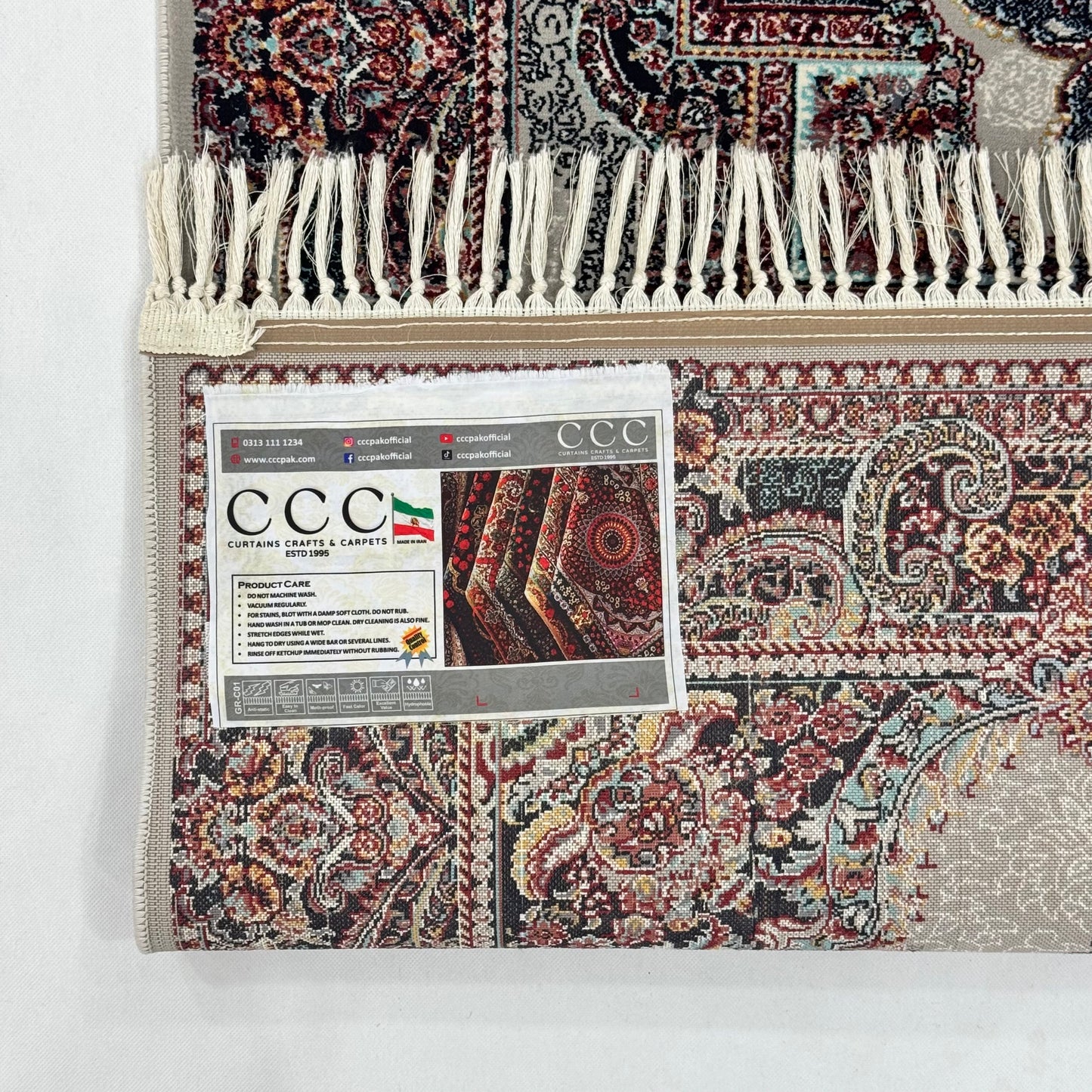 4 ft x 6 ft Persian Acrylic Rug | 700 Reed Floral Medallion Carpet