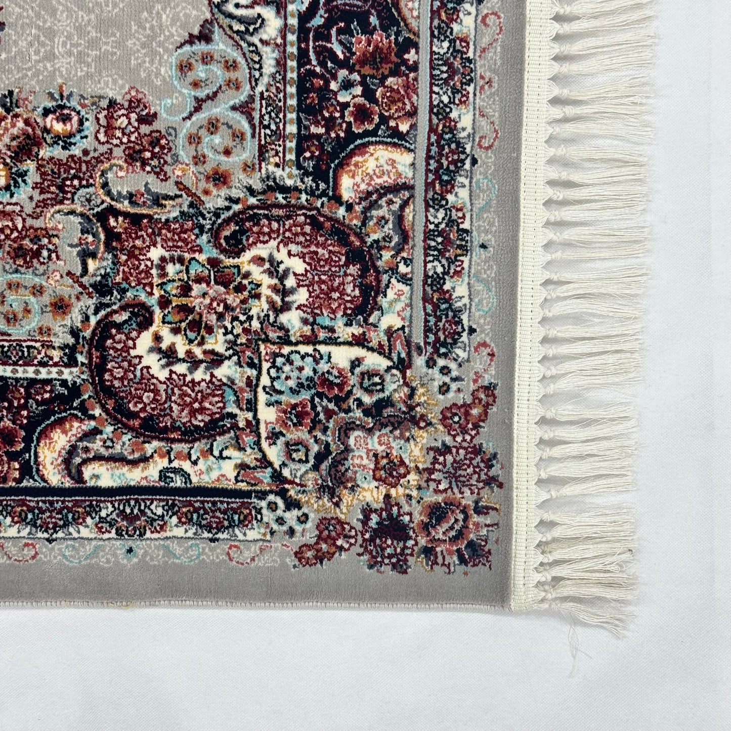 4 ft x 6 ft Persian Acrylic Rug, 700 Reed Floral Medallion Carpet, Machine-Made Iran