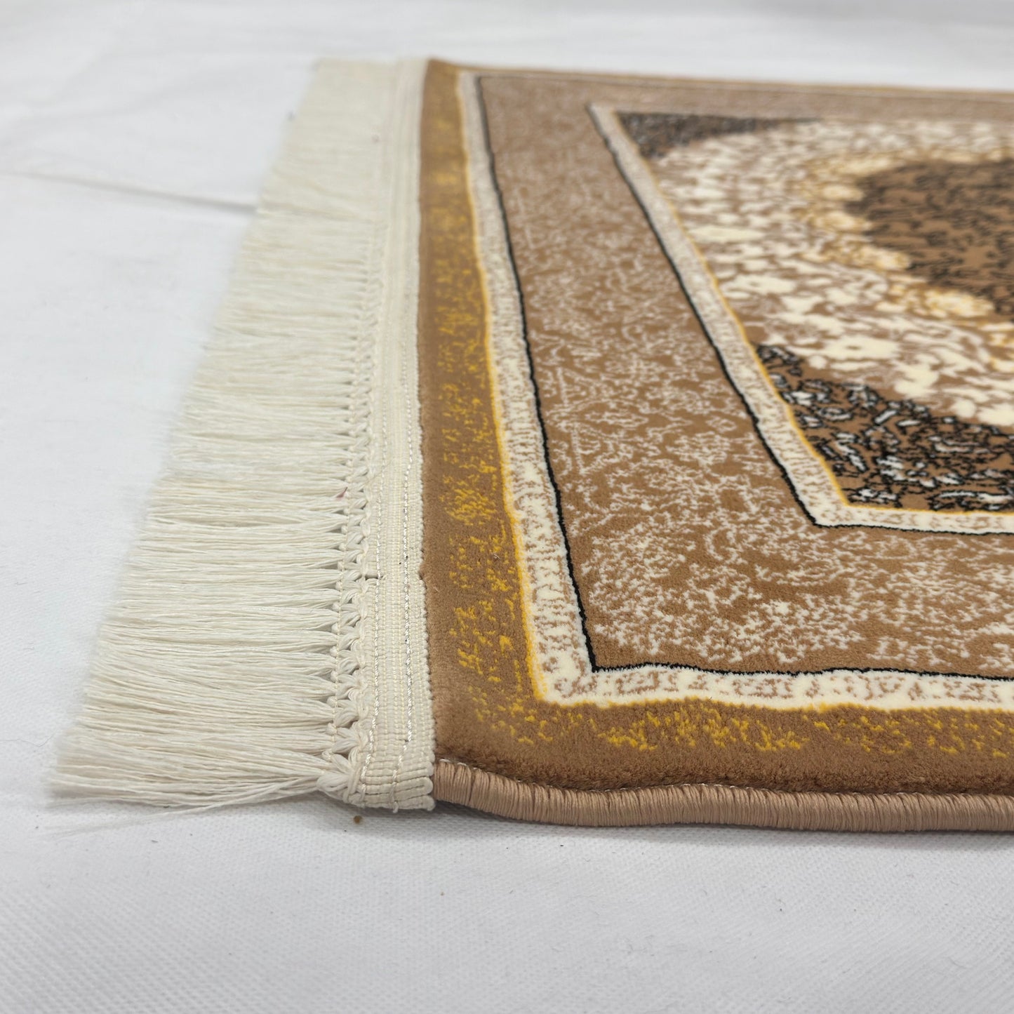 3 ft x 10 ft Persian Brown Acrylic Runner Rug | 1000 Reed Dual Medallion Carpet Iran